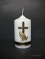 Preview: Trauerkerze - Gedenkkerze "Betende Hände" gold