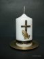 Preview: Trauerkerze - Gedenkkerze "Betende Hände" gold