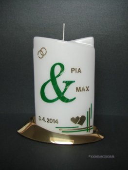 Hochzeitskerze 2-Flügel-Ellipse