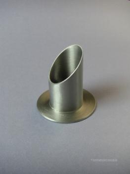 Kerzenleuchter Messing vernickelt matt