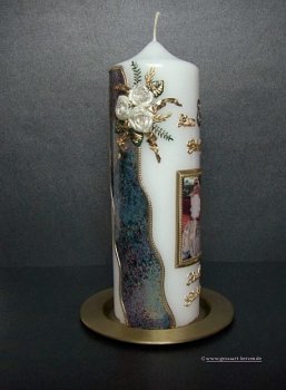 Geburtstagskerze / Fotokerze  "Zum 85. Geburtstag"