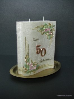 Geburtstagskerze / Jubiläumskerze "Lady-Di"