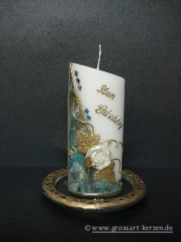 Geburtstagskerze / Jubiläumskerze "Felicitas"