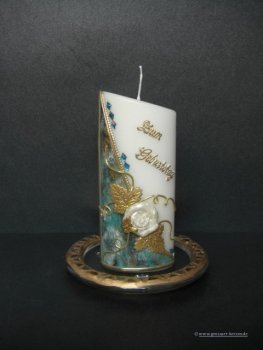 Geburtstagskerze / Jubiläumskerze "Felicitas"