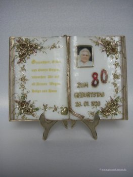 Großes, offenes Buch "Barbara"