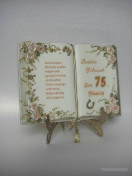 Wachsbuch  "Zum 75." Geburtstag