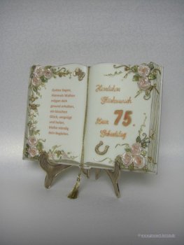 Wachsbuch  "Zum 75." Geburtstag
