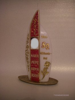 Geburtstagskerze / Fotokerze  "Zum 50."