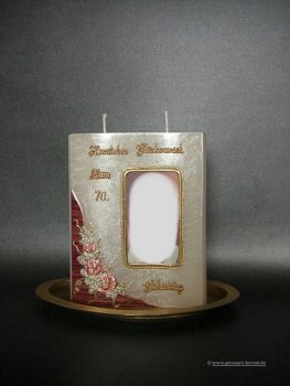 Geburtstagskerze / Fotokerze  "Zum 70."