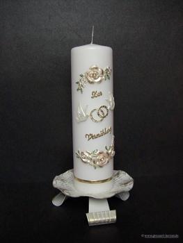Hochzeitskerze "ja, ich will"