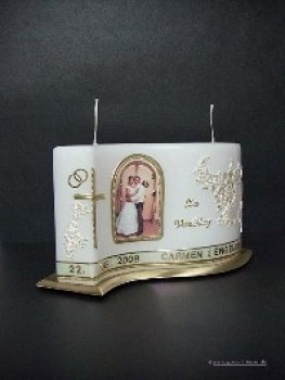 Hochzeitskerze - Fotokerze "große Welle"