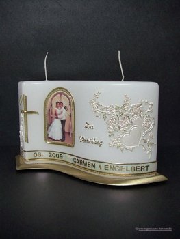 Hochzeitskerze - Fotokerze "große Welle"