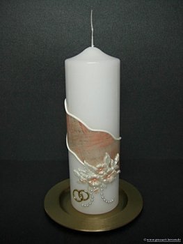 Hochzeitskerze "Weisse Perle"