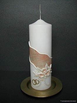 Hochzeitskerze "Weisse Perle"