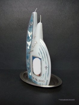 Hochzeitskerze - Fotokerze "Doppelflamme"