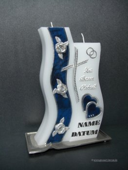 Hochzeitskerze "Silberhochzeit"