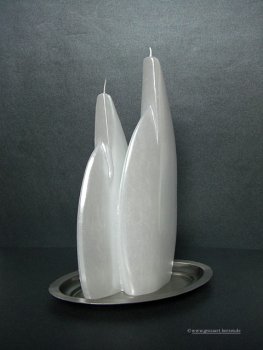 Hochzeitskerze - Fotokerze "Zur silbernen Hochzeit"