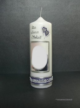 Fotokerze "Zur silbernen Hochzeit"