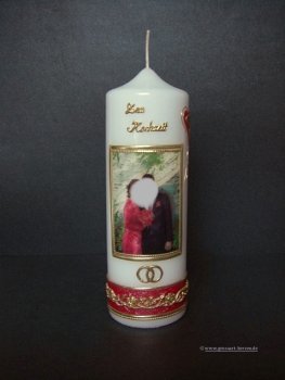 Fotokerze,Hochzeitskerze "Zur Hochzeit"