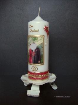 Fotokerze,Hochzeitskerze "Zur Hochzeit"