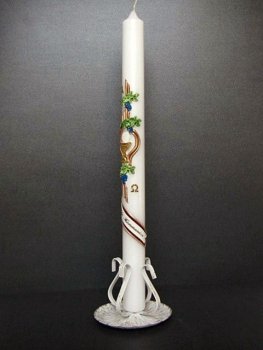Kommunionkerze "Kelch mit Reben"