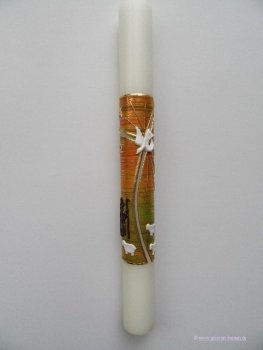 Kommunionkerze "Guter Hirte" gold