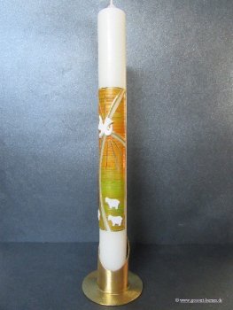 Kommunionkerze "Guter Hirte" gold