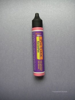 Kerzen-Pen / Wachs-Pen "Rot-Metallic"