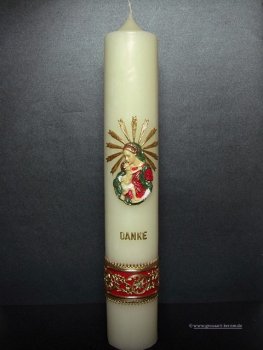 Marienkerze "Strahlen-Madonna mit Jesuskind"