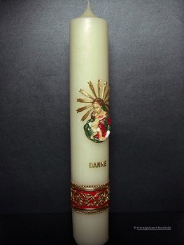 Marienkerze "Strahlen-Madonna mit Jesuskind"
