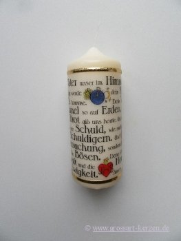 Religiöse Kerze "Vater unser im Himmel"