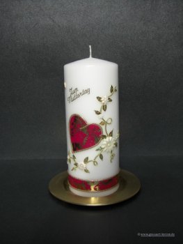 Muttertagskerze "Herz"