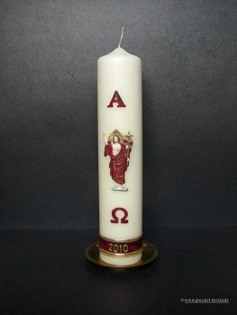 Ostertischkerze "Auferstandener Heiland"