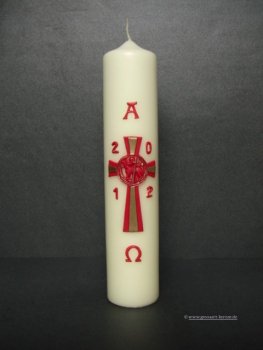 Osterkerze "Kreuz mit Lamm"