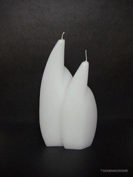 Kerzenrohling Sonderform " Doppel-Flamme"