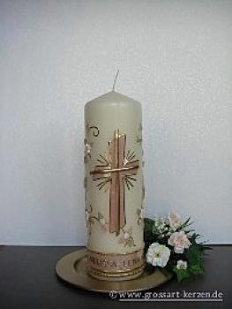 Taufkerze / Tischkerze  "Melissa-Lena"