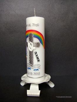 Taufkerze " Regenbogen"  groß