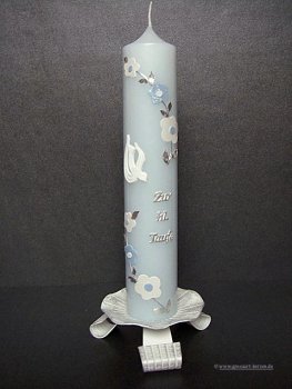 Taufkerze - Geburtskerze "Babyblau"