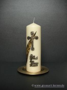 Trauerkerze  "Gott sprach das große Amen"