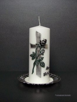 Trauerkerze  "zum Gedenken"