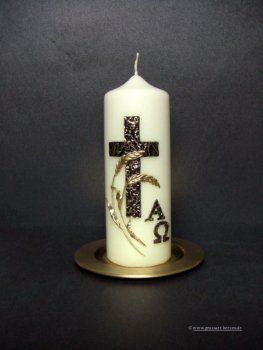 Trauerkerze - Gedenkkerze "Kreuz"