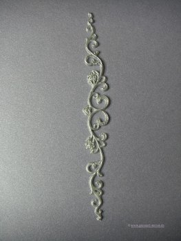 Verzierwachs, Wachsbordüre, Borte silber