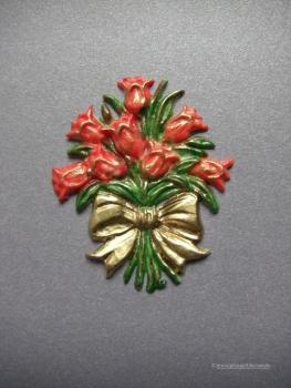 Verzierwachs, Wachsmotiv, "Tulpenstrauß mit Schleife"