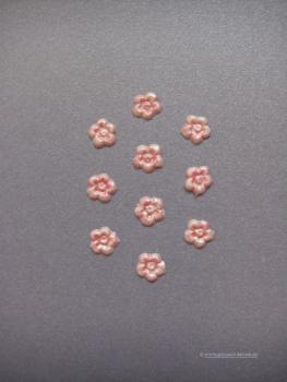Verzierwachs, Wachsmotiv, Blümchen 10er Set