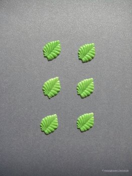 Verzierwachs, Wachsmotiv, Rosenblatt groß 6er Set versch. Farben