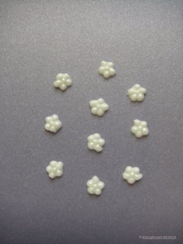 Verzierwachs, Wachsdekor "Blümchen" 10er Set