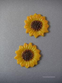 Verzierwachs, Wachsdekor, "Sonnenblume" Blüte 2er Set