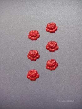 Verzierwachs, Wachsmotiv, Rosenblüte 6er Set