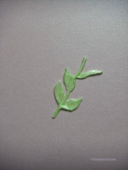 Verzierwachs, Wachsdekor  "Stengel mit Blättern"