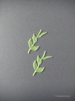 Verzierwachs, Wachsdekor  "Stengel mit Blättern" 2er Set